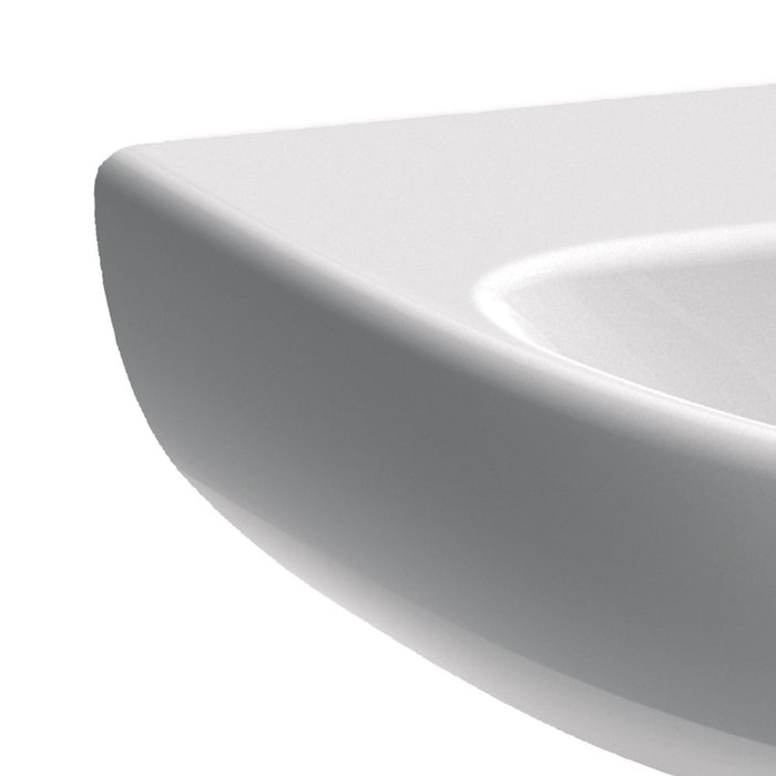 Lavabo L65 cm in ceramica con troppopieno - Serie Selnova