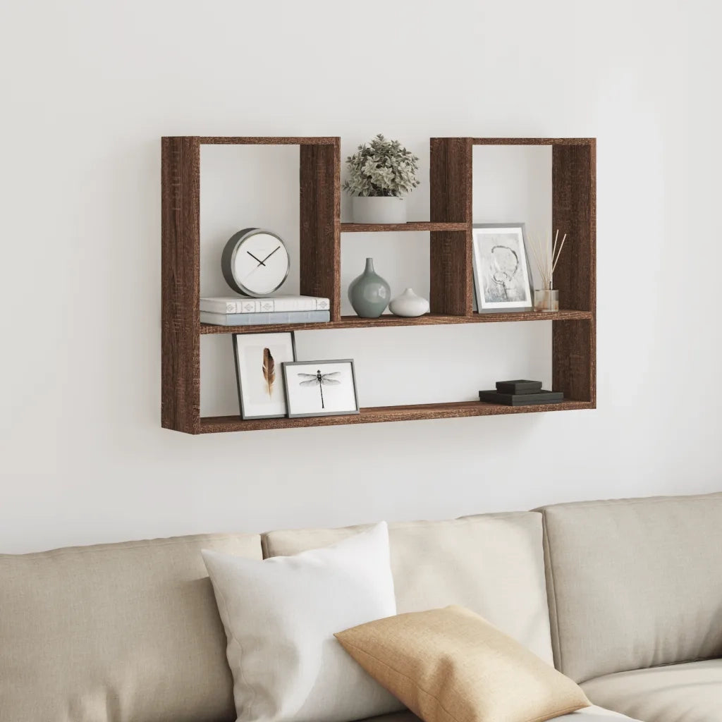 Mensola a Muro | Mensola a parete Rovere Marrone 99x15x60 cm in Truciolato