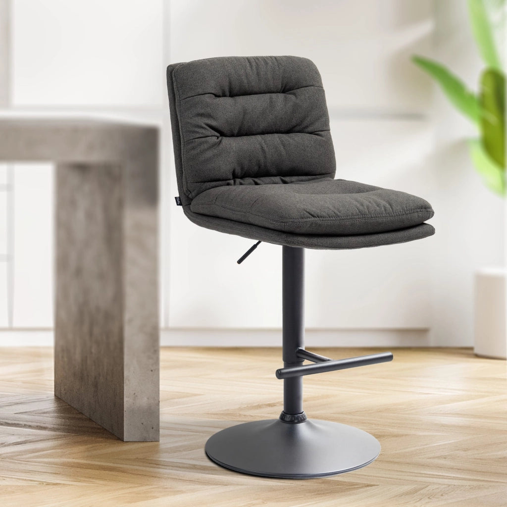 Barhocker Damar Stoff schwarz