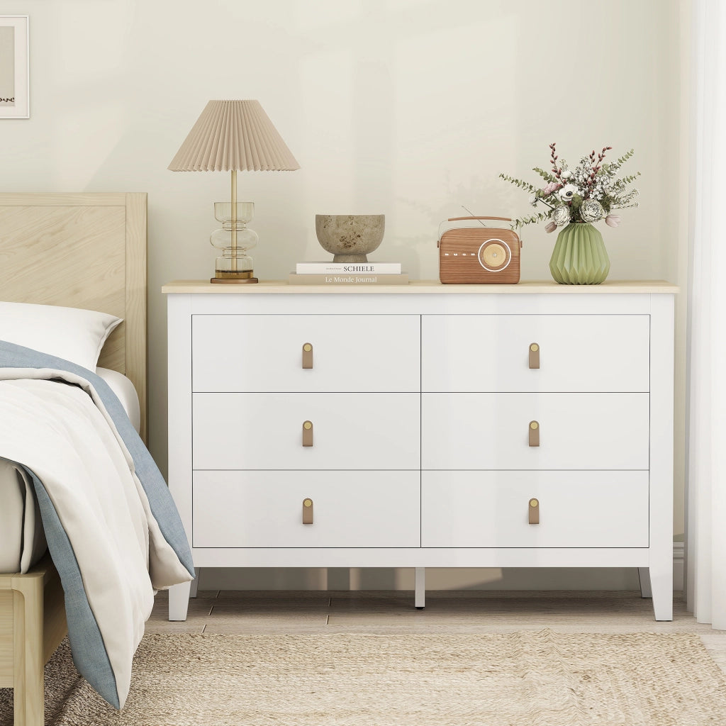 C¨®moda con 6 Cassetti ¨C zephmum ¨C Bianco 120x40x78 cm