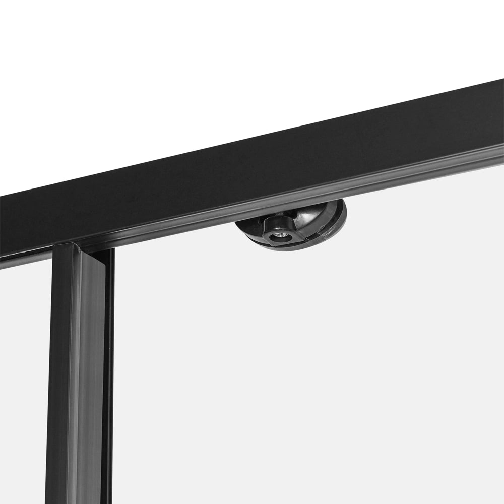Porta da doccia pieghevole in vetro temperato trasparente con anta 120 x 190 cm nero design elegante