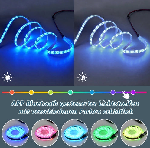 Tavolino da caffè 70x70 cm con LED, 2 cassetti e vetro