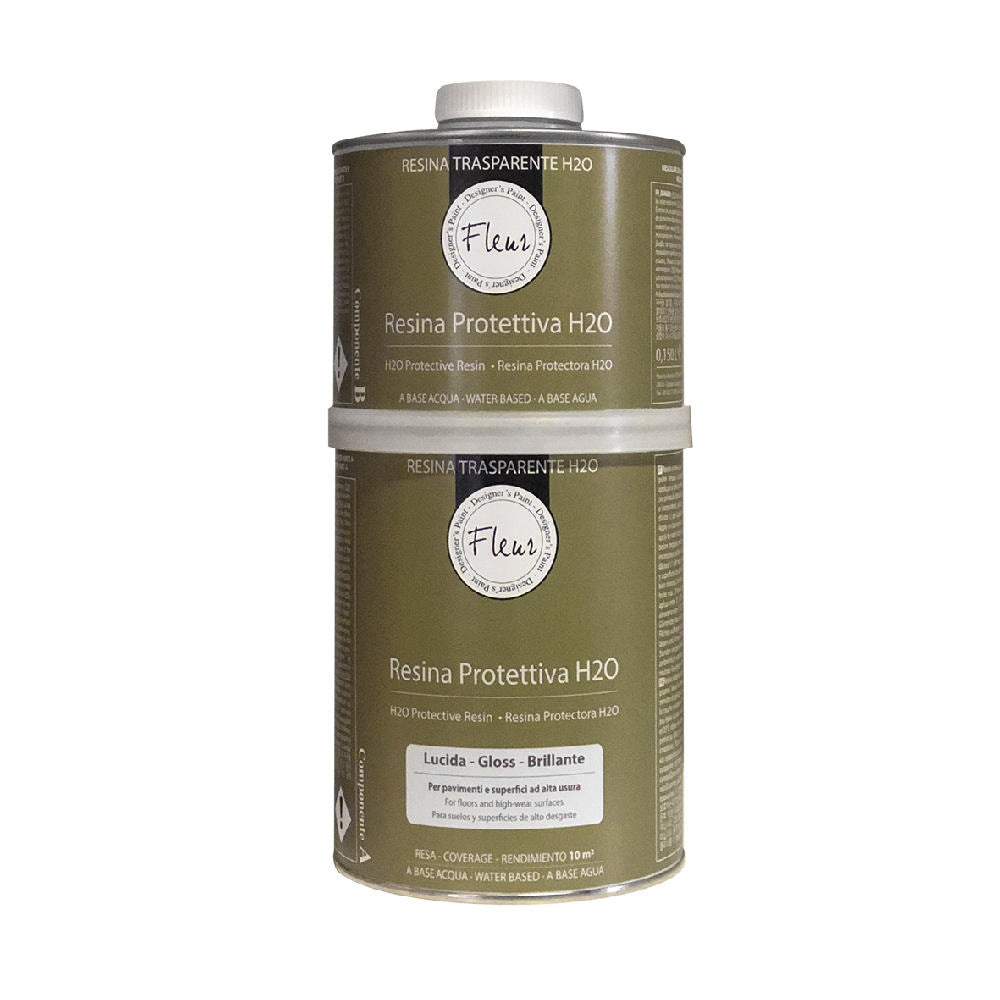 Resina Protettiva per Pavimenti Fleur Bicomponente H2O 1 Lt Finitura: Lucida