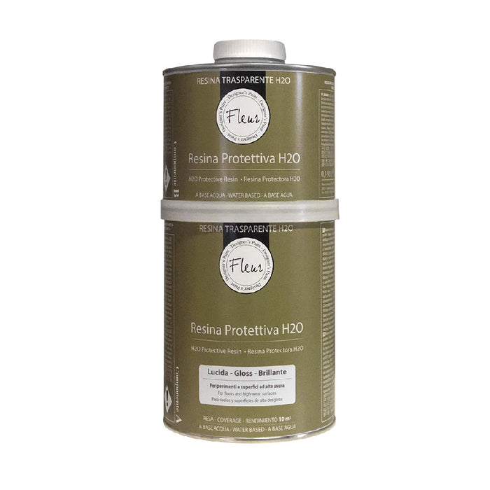 Resina Protettiva per Pavimenti Fleur Bicomponente H2O 1 Lt Finitura: Lucida