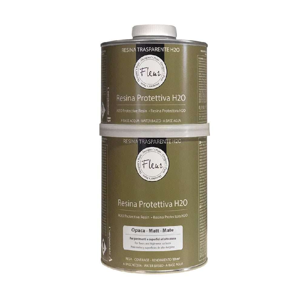 Resina Protettiva per Pavimenti Fleur Bicomponente H2O 1 Lt Finitura: Opaca