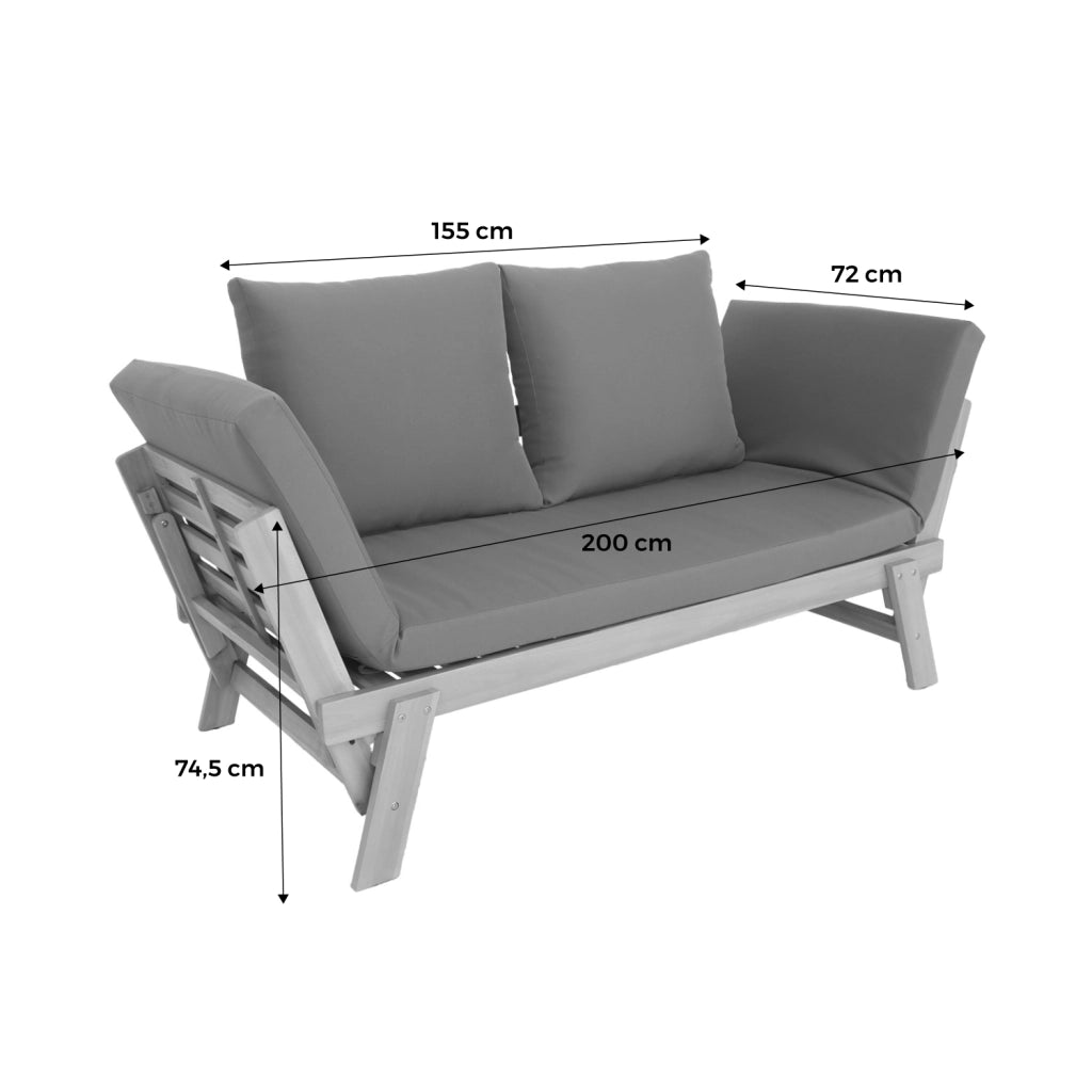 Panca da giardino, 2/3 posti, beige