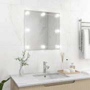 Specchio da Parete Quadrato con Luci LED-Specchio a Muro-Specchio Decorativo in Vetro 640786