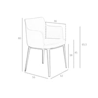 Sedia in tessuto visone