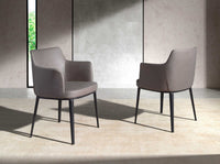 Sedia in tessuto visone