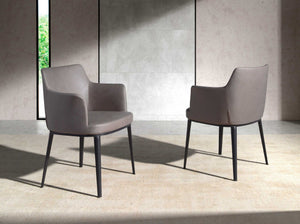 Sedia in tessuto visone