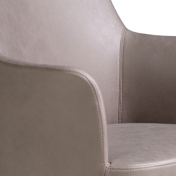 Sedia in tessuto visone