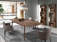 Sedia in tessuto visone