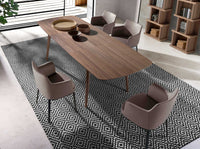 Sedia in tessuto visone