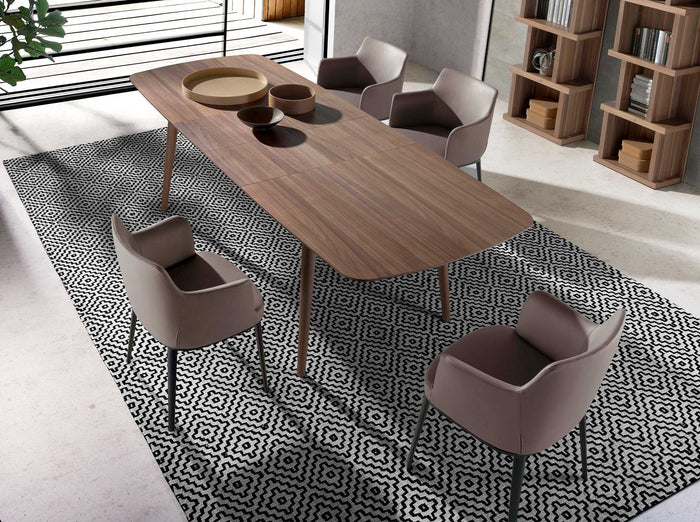 Sedia in tessuto visone