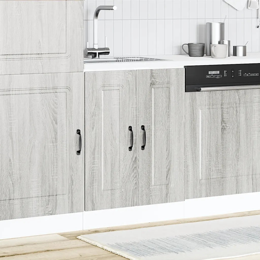 Mobile base lavello-Armadietto da bagno Kalmar Grigio Sonoma 60x46x81,5 cm