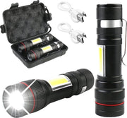 Torcia da Terra 2000 Lumen - Ricarica USB, Portatile & Impermeabile per Attività All'aperto