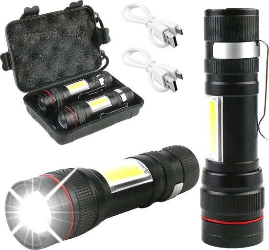 Torcia da Terra 2000 Lumen - Ricarica USB, Portatile & Impermeabile per Attività All'aperto
