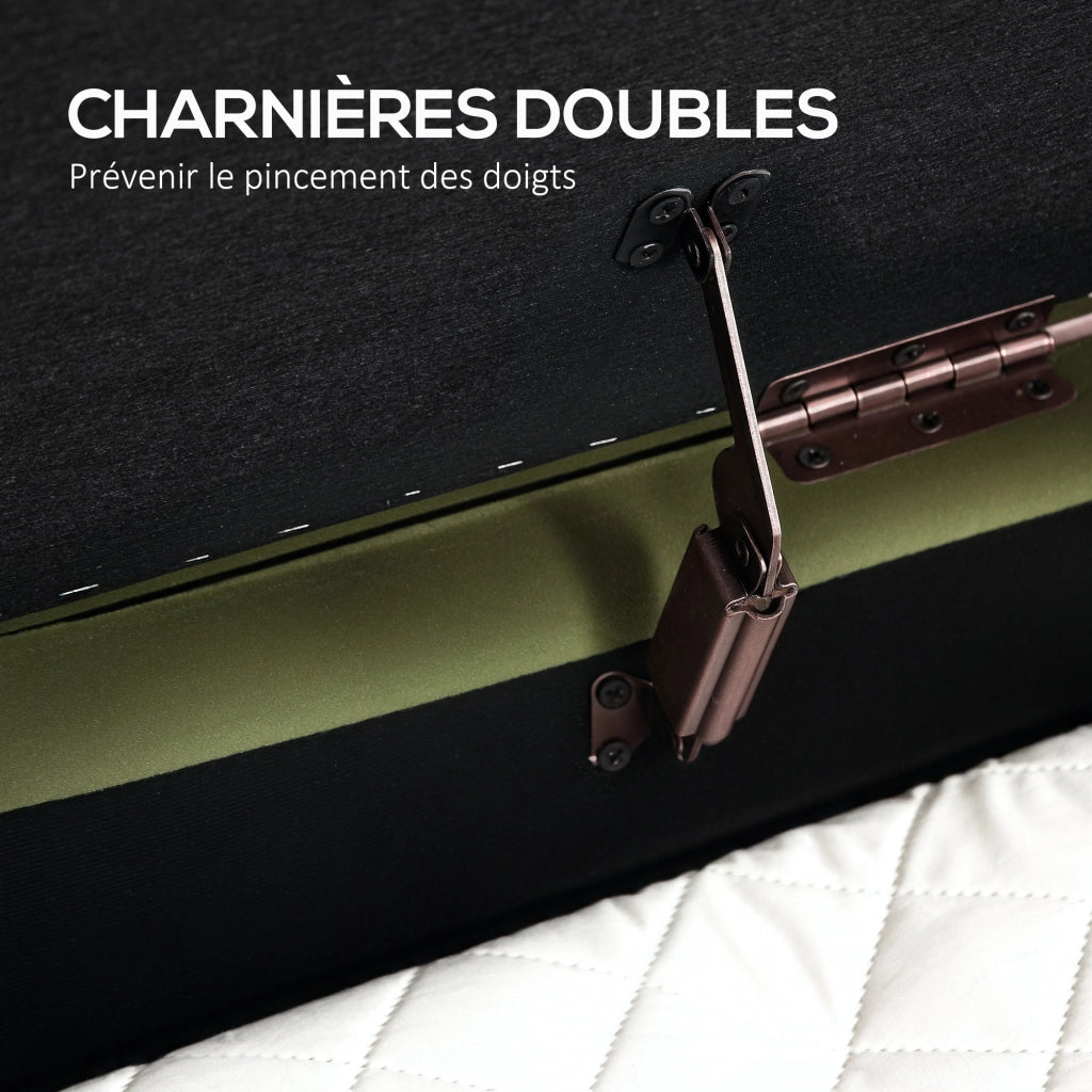 Letto contenitore con cassetti ¨C Zephmum ¨C Velluto verde scuro 108x44x43,5 cm