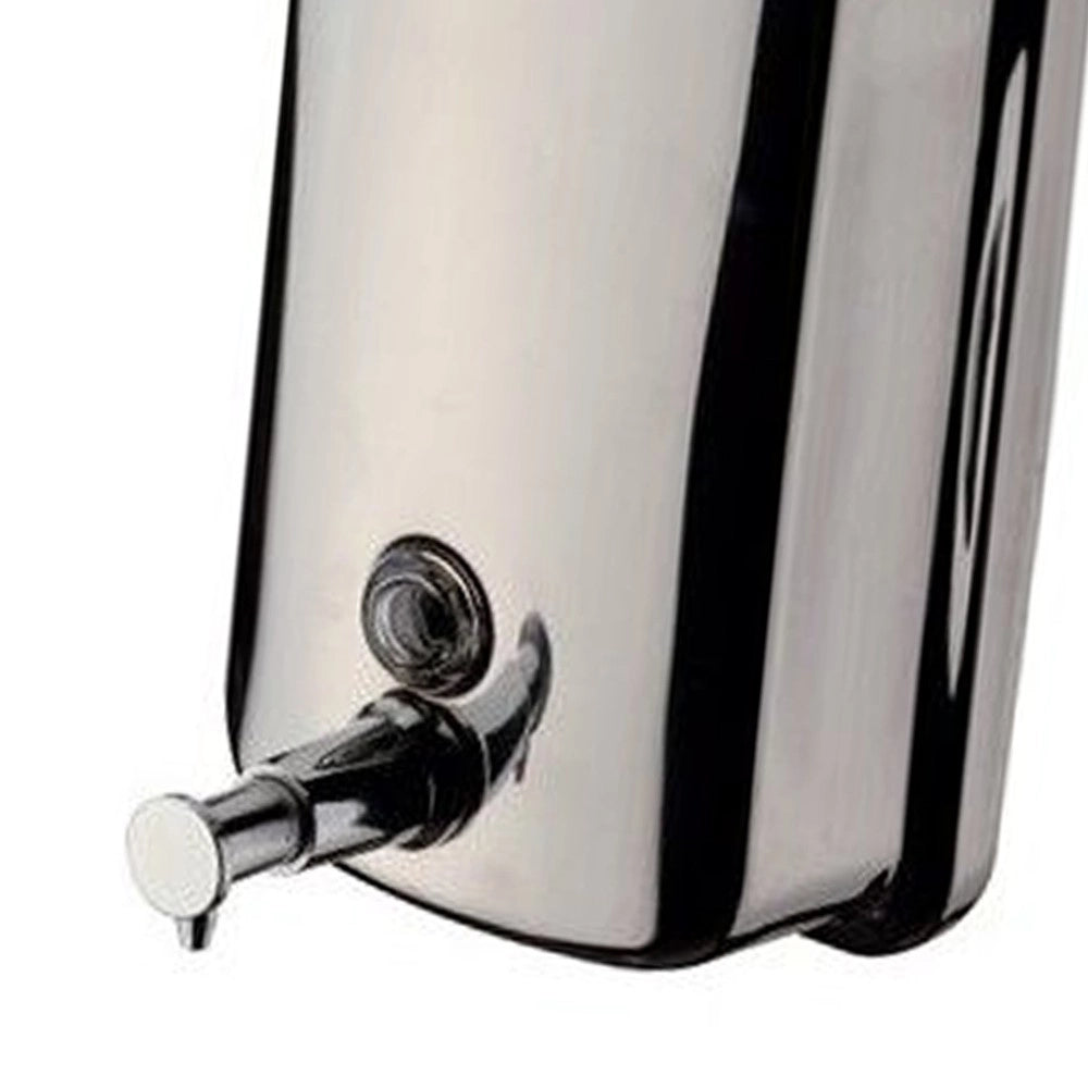 Dispenser sapone da muro cromato