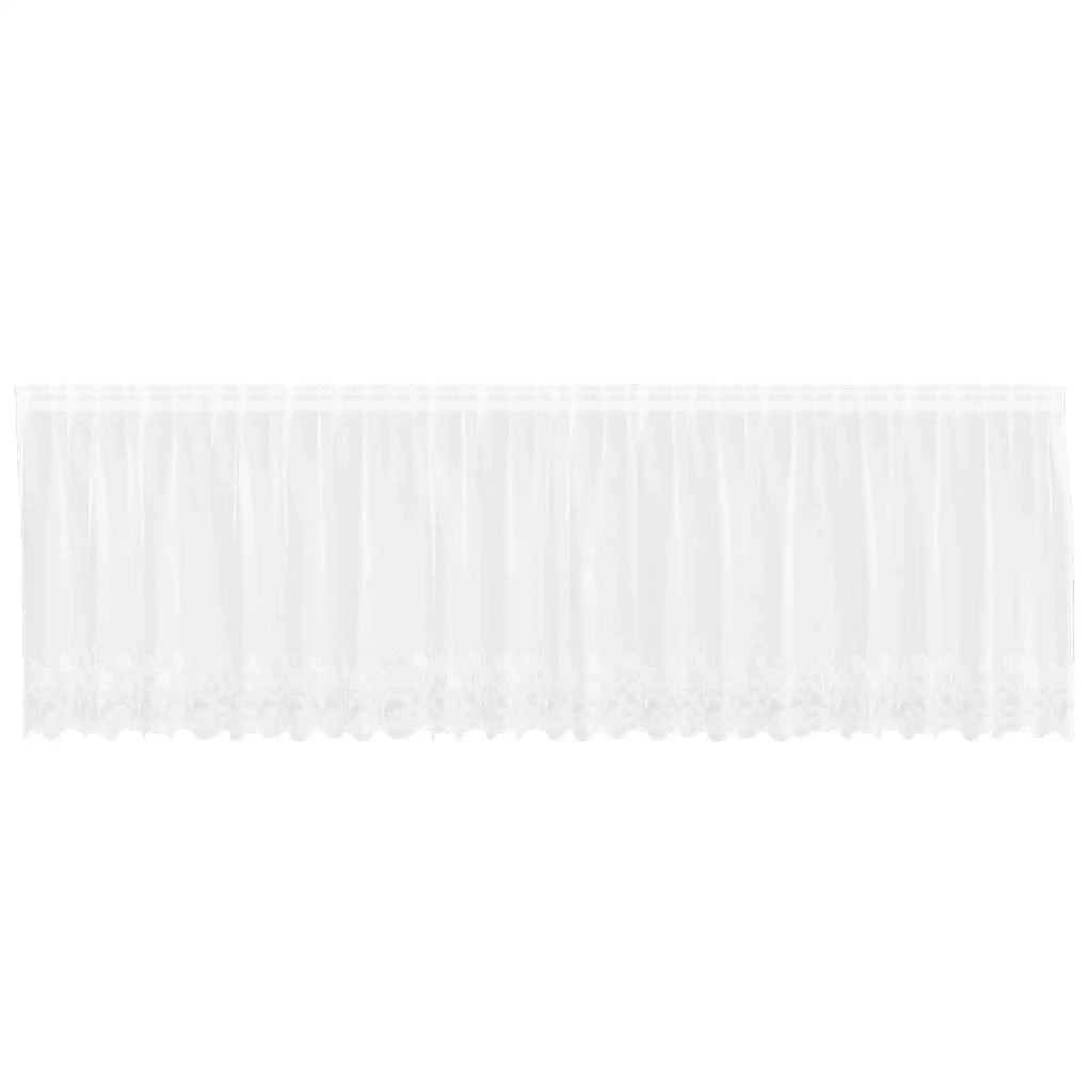 Tenda in Pizzo con tende Bianco 100 x 500 cm Poliestere 4107918