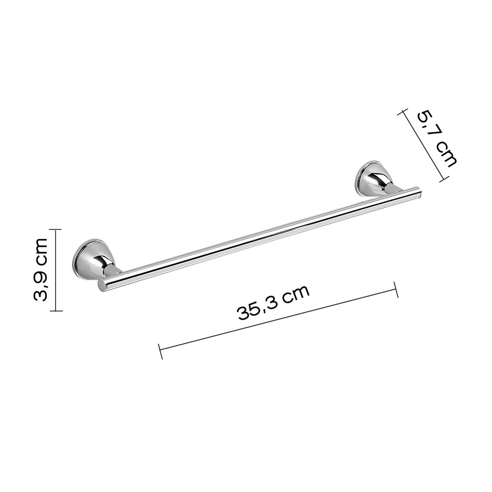 Portasalviette a muro 35 cm Gedy in acciaio cromato | Genziana