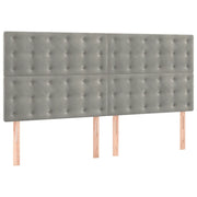 Testiera | Testata Grigio Chiaro 200x5x118/128 cm Velluto