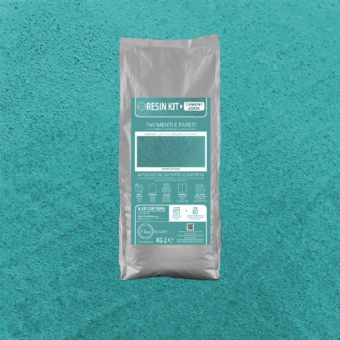 Kit Resina Cemento Fleur in Polvere per Pavimenti Pareti Piastrelle Formato: 2 Kg, Colore: Istanbul Interior