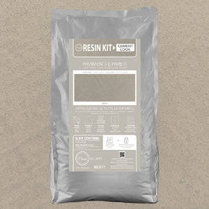 Kit Resina Cemento Fleur in Polvere per Pavimenti Pareti Piastrelle Formato: 8 Kg, Colore: Greige