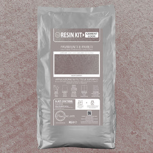Kit Resina Cemento Fleur in Polvere per Pavimenti Pareti Piastrelle Formato: 8 Kg, Colore: Indian Elephant