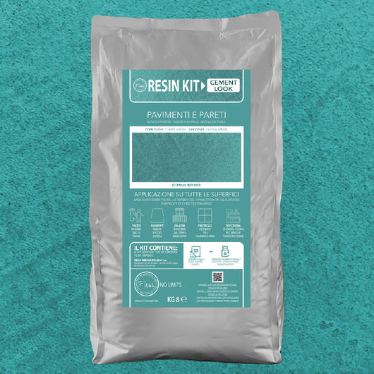 Kit Resina Cemento Fleur in Polvere per Pavimenti Pareti Piastrelle Formato: 8 Kg, Colore: Istanbul Interior