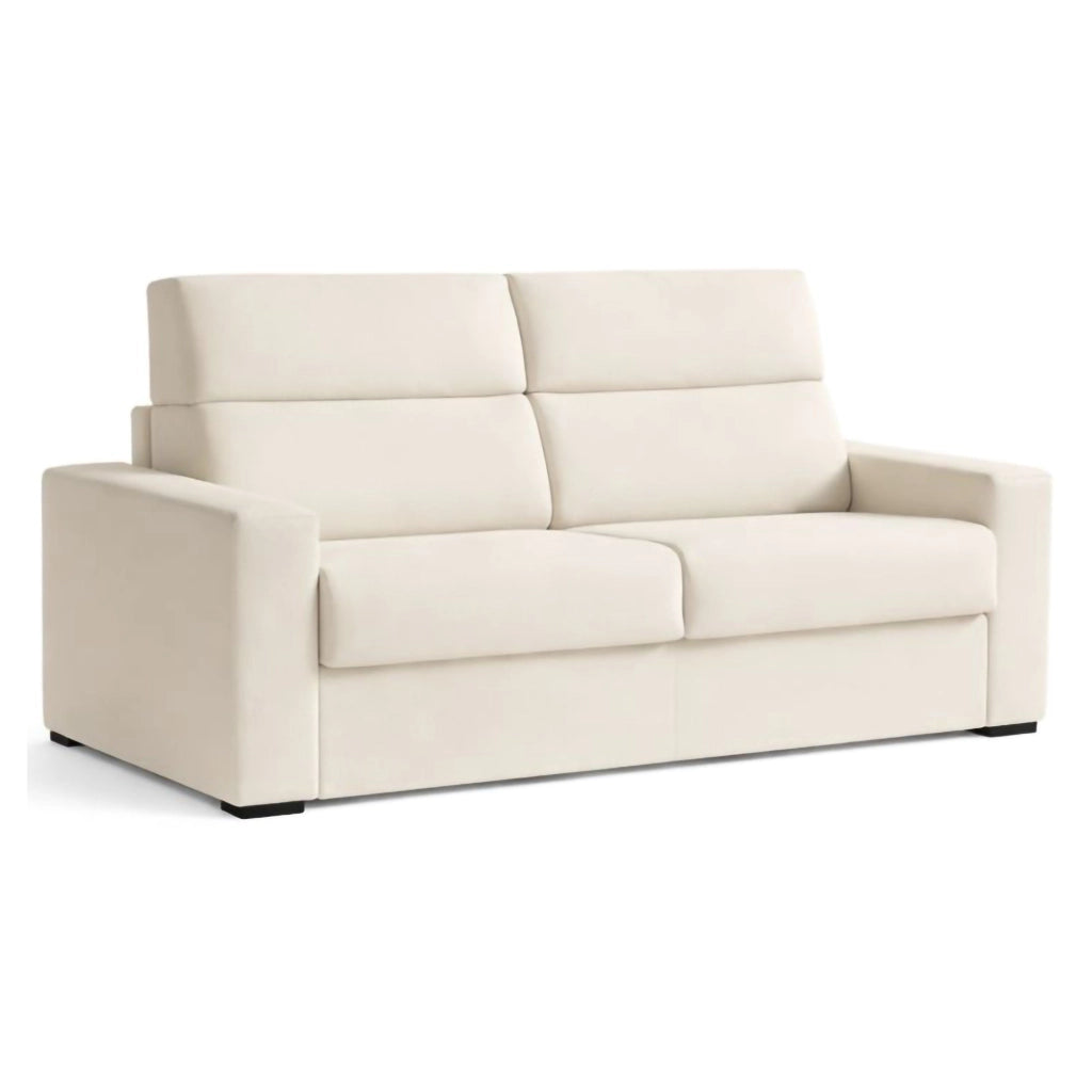 Ecate, Divano Letto 2 Posti Sfoderabile Made in Italy, 200x95 cm Beige