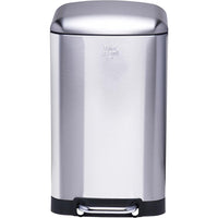 Pattumiera a Pedale Acciaio Inox 20 L Cesto Rimovibile e Chiusura Ammortizzata