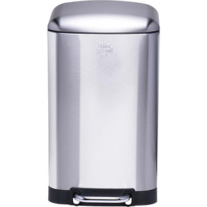 Pattumiera a Pedale Acciaio Inox 20 L Cesto Rimovibile e Chiusura Ammortizzata