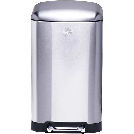 Pattumiera a Pedale Acciaio Inox 20 L Cesto Rimovibile e Chiusura Ammortizzata