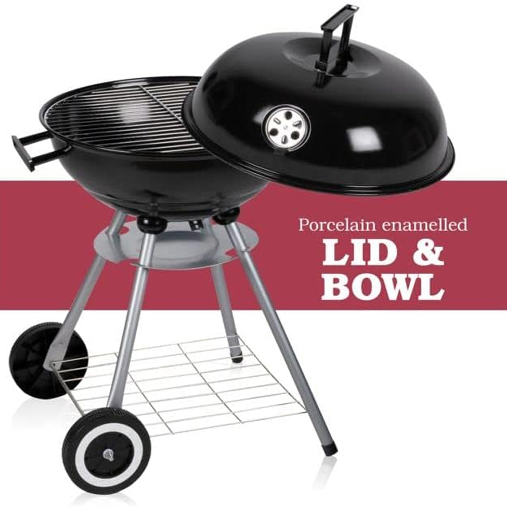 Barbecue a Carbone BBQ Grigliatura e Cottura a Carbonella Vassoio Rimovibile