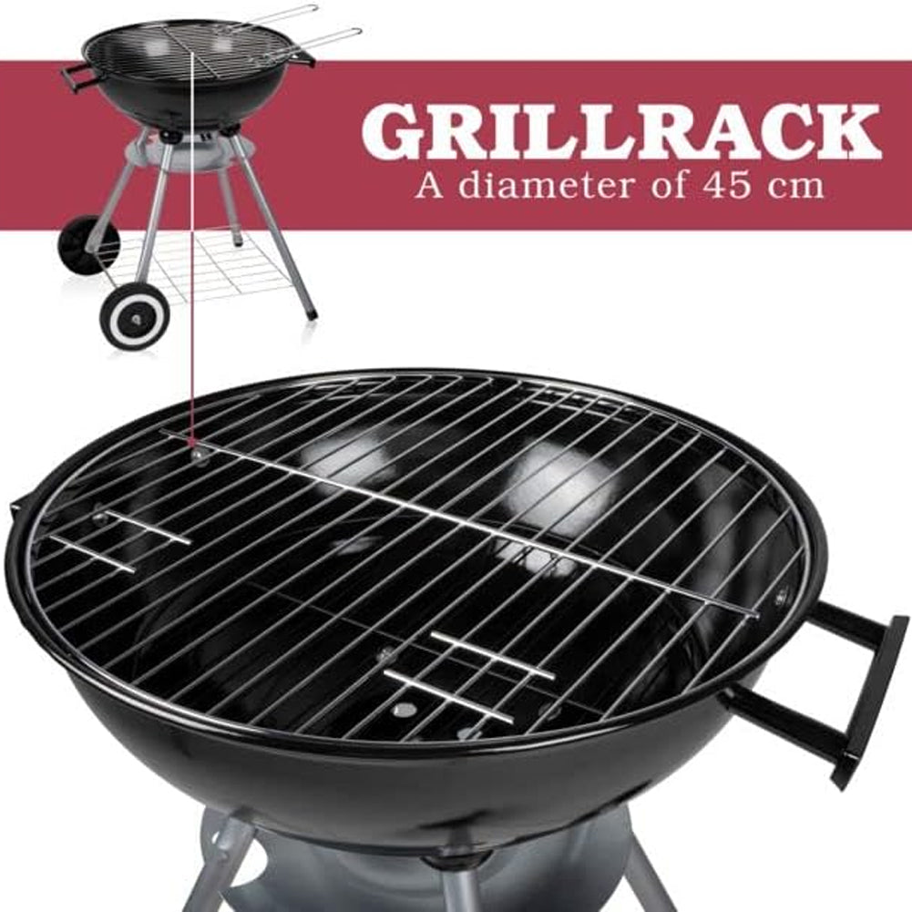 Barbecue a Carbone BBQ Grigliatura e Cottura a Carbonella Vassoio Rimovibile