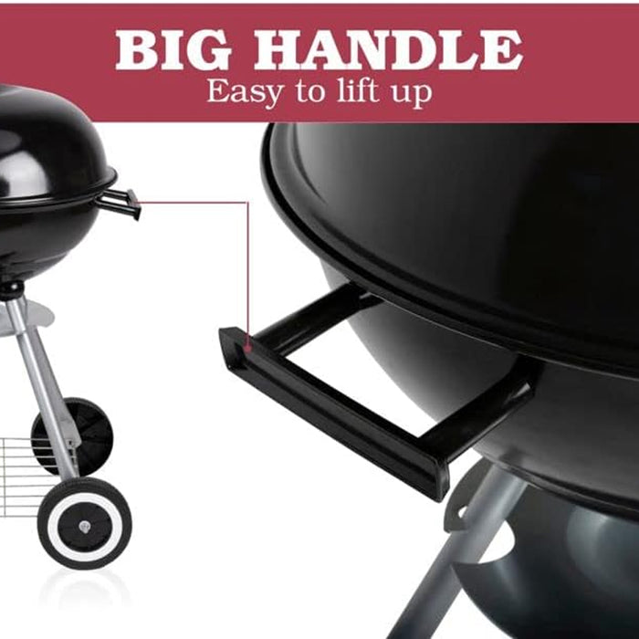 Barbecue a Carbone BBQ Grigliatura e Cottura a Carbonella Vassoio Rimovibile