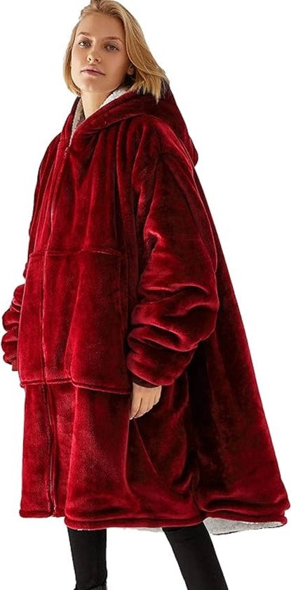 Hoodie oversize, deken in fleece enorme da bagaglio per donne e uomini