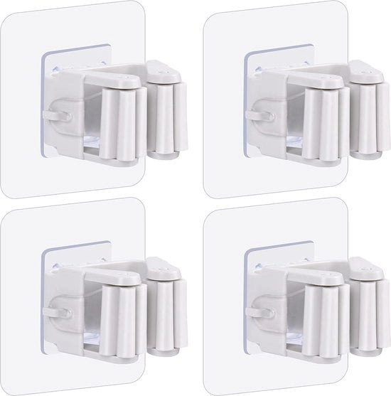 Pannello per Asciugamani 4 Pack, Appendi Asciugamani con Adesivo Autoattacco, Appendi Asciugamani per Ospitare e Organizzare la Spazialità della Stanza da Lavaggio, la Stanza da Bagno, la Cassetta e la Cucina - Bianco
