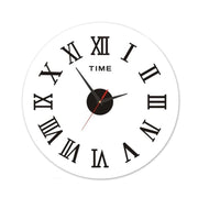 OROLOGIO ADESIVO DA PARETE TONDO DA 50 CM CON NUMERI ROMANI NERO