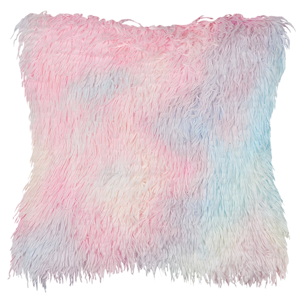 Set di 2 cuscini in tessuto ricamato multicolore con motivo a cuoricini 45 x 45 cm morbida imbottitura