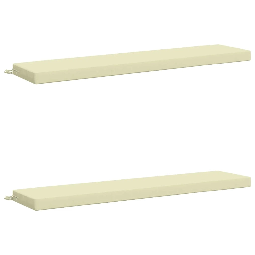 Cuscini per Panchina a 2 Pezzi SOEST 2 pz 100% Poliestere Crema 950101
