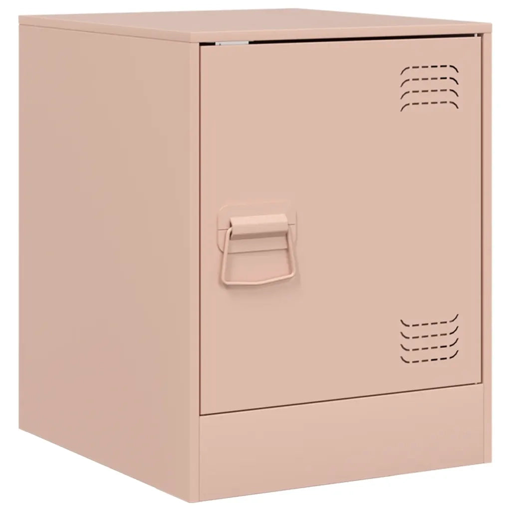 Comodini 2 pz-Set di 2 Tavolino da notte Rosa 34,5x39x44 cm in Acciaio 834141