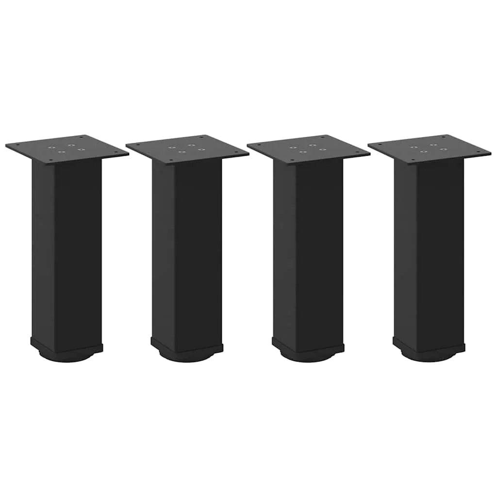 Set di 4 gambe per tavolino da caffè dal design moderno escursione 30-32 cm con piedini regolabili in acciaio nero 02_0056757