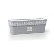 Vaso da Balcone Balconetta Opera Gaia Stone Grey e Bianco 50 cm