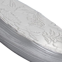 Porta sapone bianco/argento in resina - serie damasco