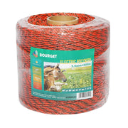 Filo arancione-nero, diametro 3.5 mm, 6x0.25 mm SS, 500 m per recinzione elettrica, resistenza 0.9 Ohm, Bourget