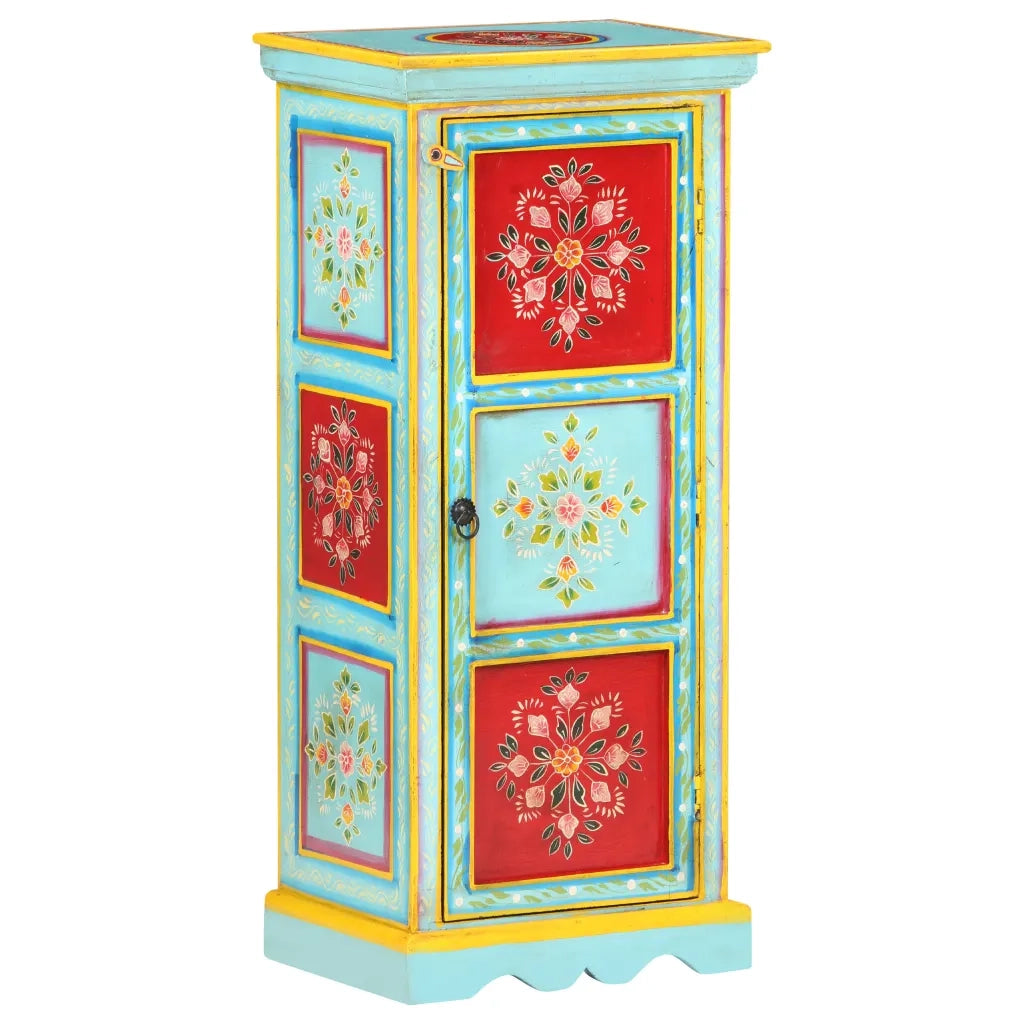 Credenza | Madia | Buffet da pranzo | Armadio da pranzo Alta Dipinta a Mano 40x30x90 cm in Massello di Mango