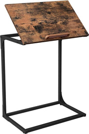 Tavolo di lavoro in silicone - Scaffalature accessorie - Industriale - Regolabile in altezza - Vintage marrone e nero - 55 x 35 x 66 cm