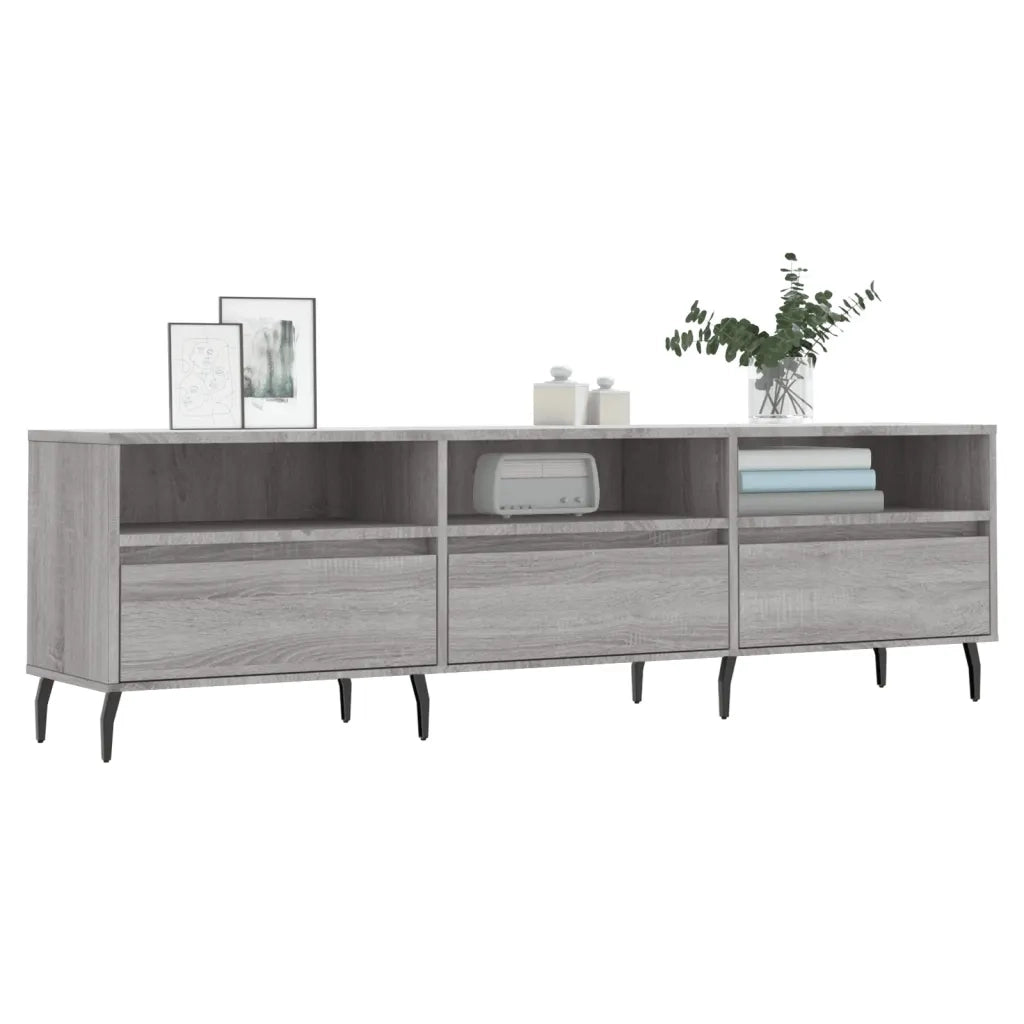 Mobile Porta TV-Mobile per TV-Credenza TV Grigio Sonoma 150x30x44,5 cm Legno Multistrato 670716